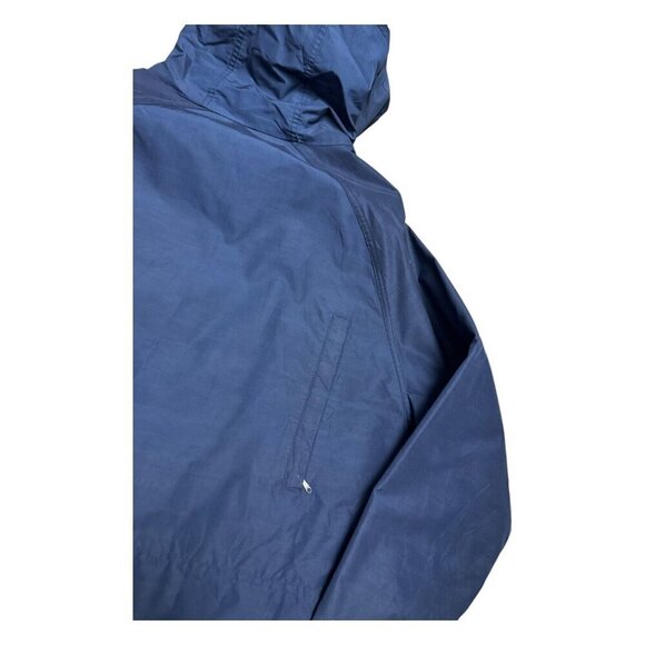 Woolrich Navy Hooded Raincoat - Picture 4 of 8